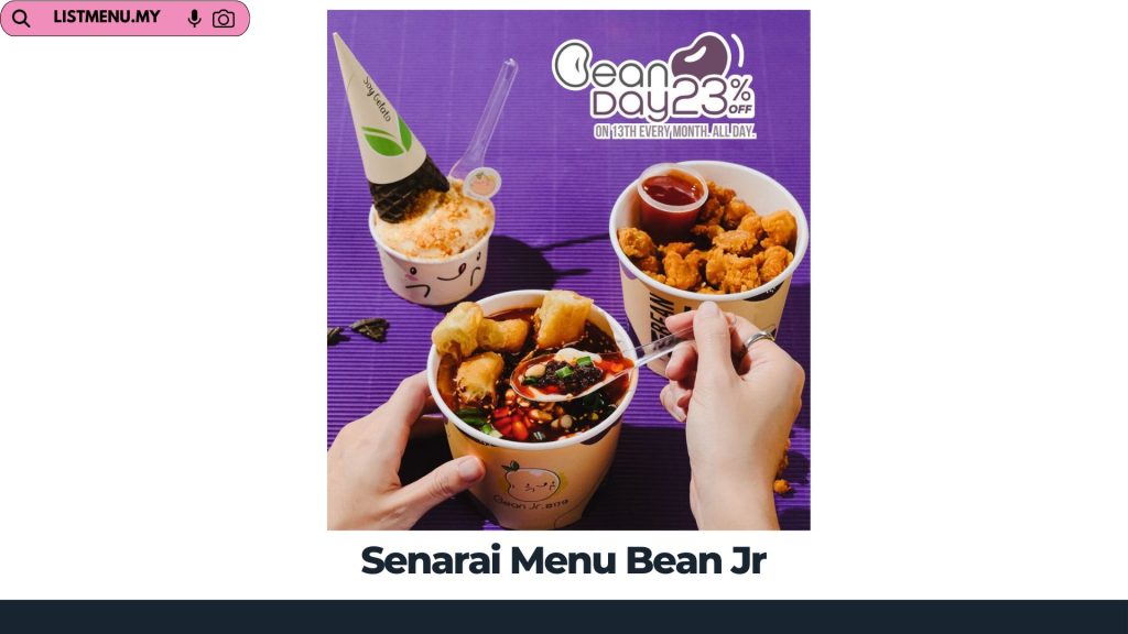 Senarai Menu Bean Jr