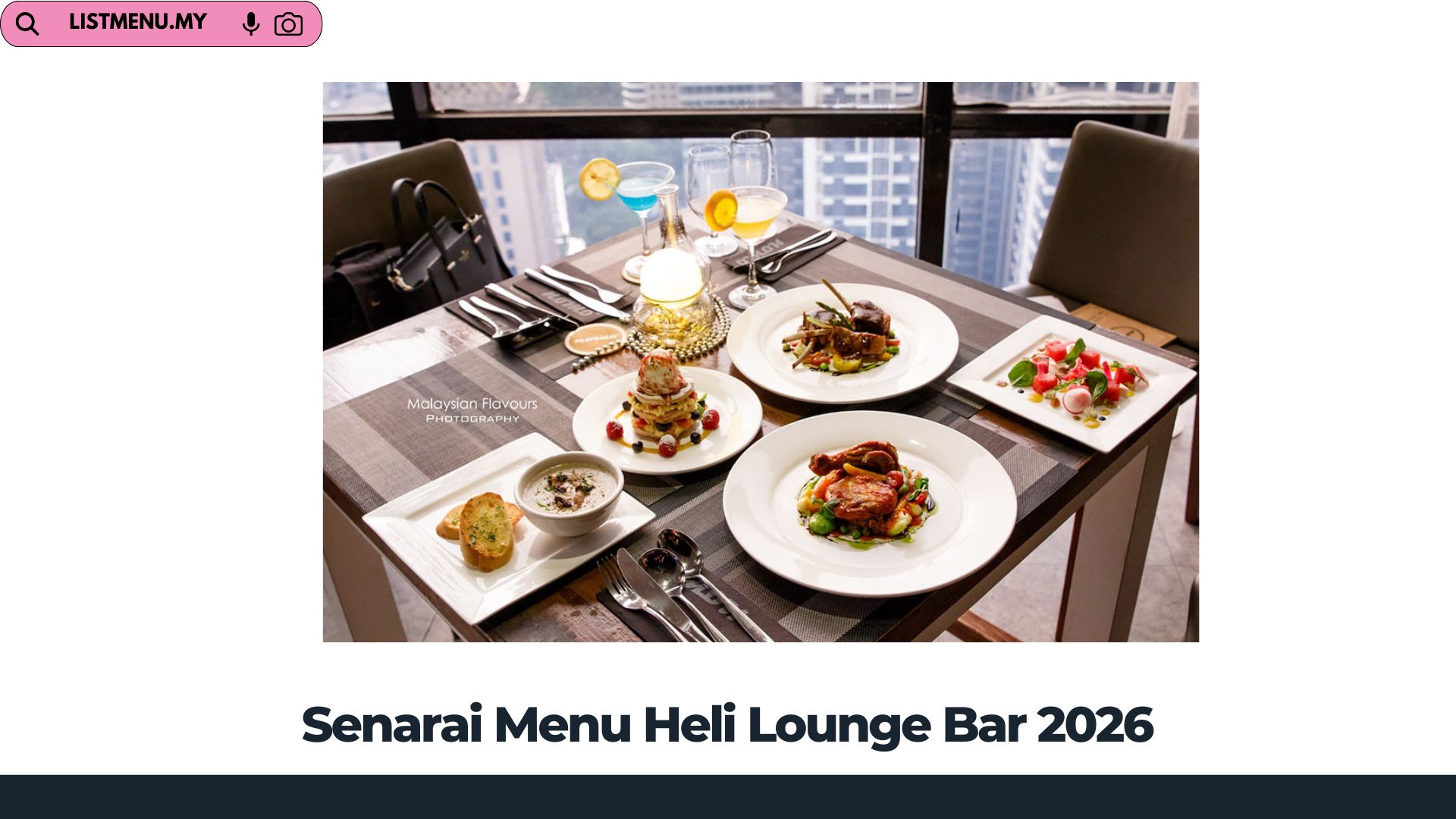 Senarai Menu Heli Lounge Bar 2026